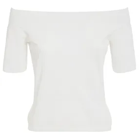 ALEXANDER MCQUEEN  Top in maglia bianco