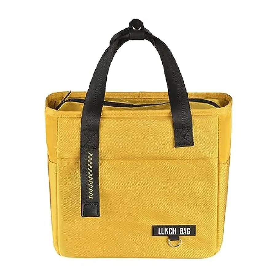 Borsa Bento portatile per la casa, refrigerata, isolata, per esterni, picnic, personale, studenti, stile semplice, ZZg812 (giall