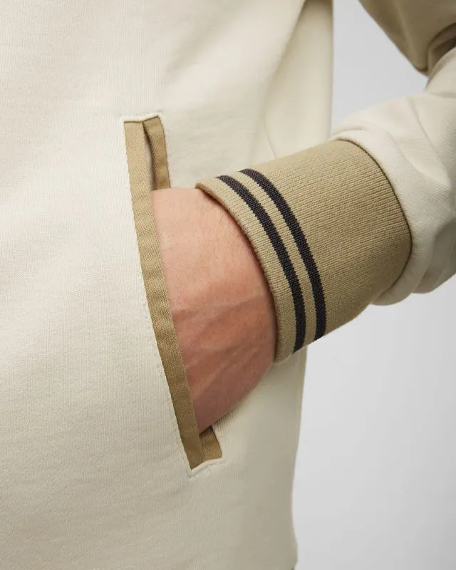 Felpa beige con cappuccio da uomo Aeronautica Militare