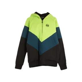 FELPA CAPPUCCIO DA VINCI FLUO GREEN/NAVY/BLACK