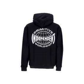 felpa cappuccio uomo global hood x independent BLACK