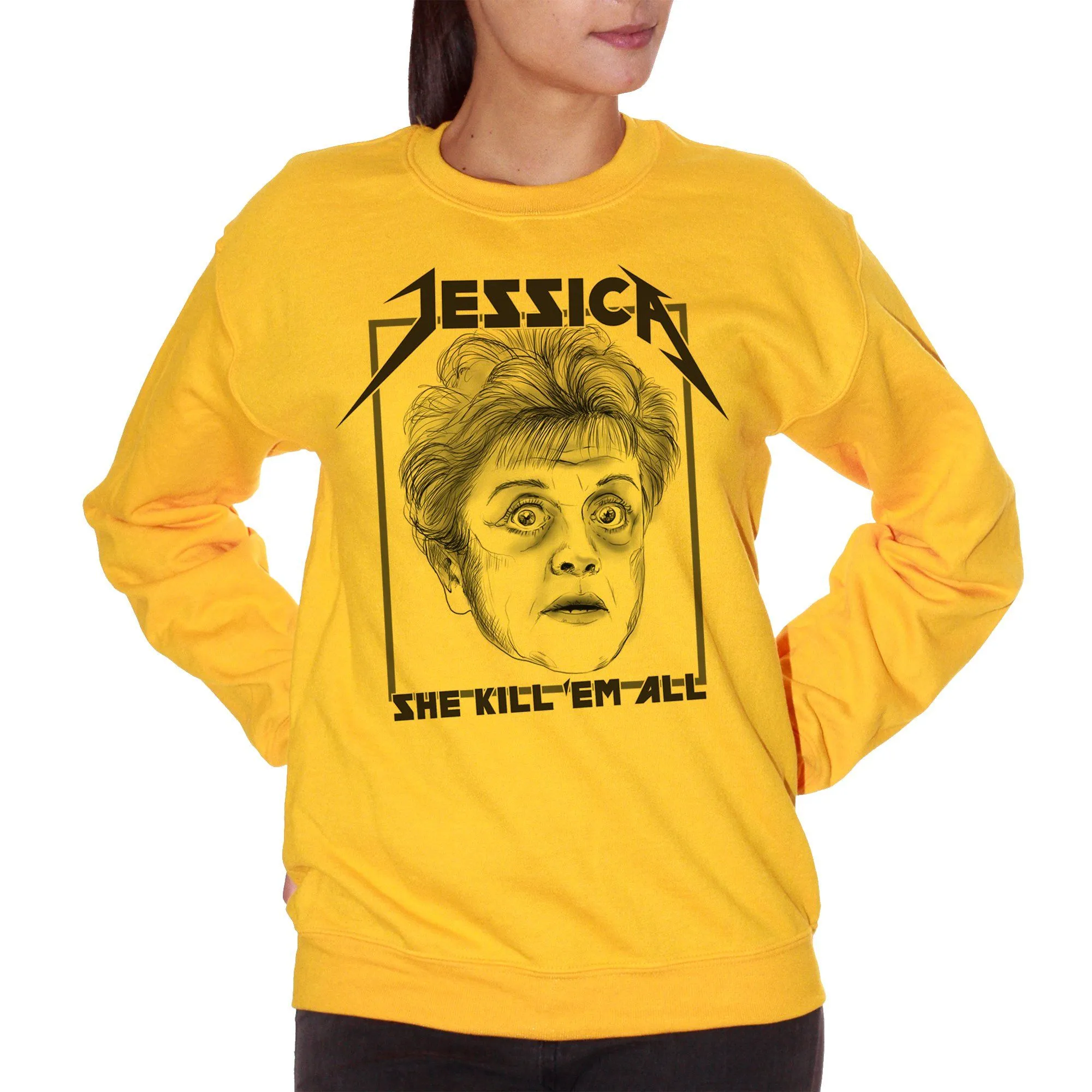 Felpa Girocollo Jessica Fletcher She Killed Them All Metallica Identikit Signora In Giallo - FILM