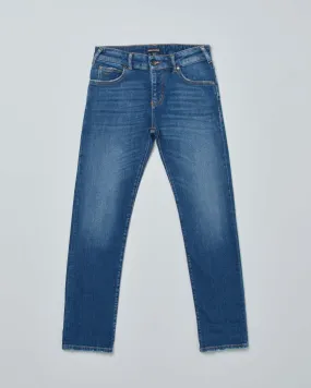 Jeans a lavaggio medio stone washed regular-fit in cotone stretch 10-16 anni