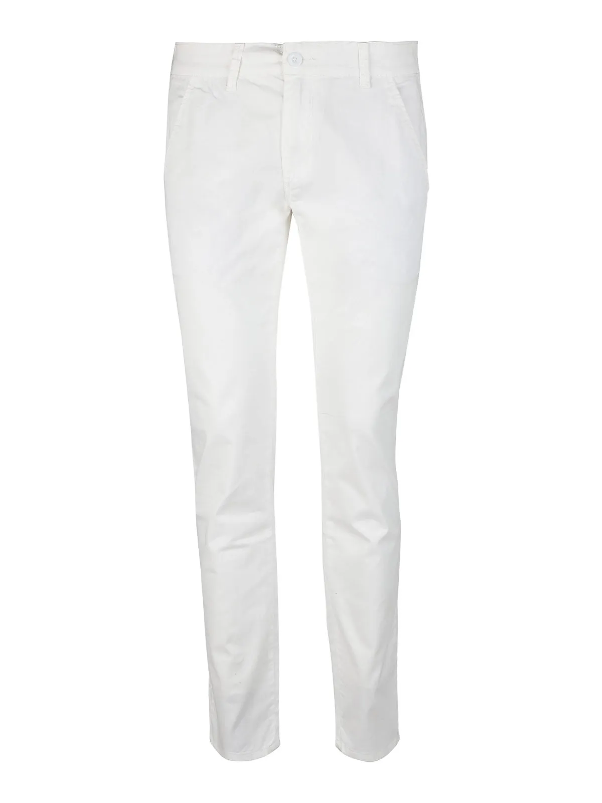 Leeyo Jeans Pantalon en coton blanc pour homme