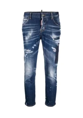 Macchie tiffany scure lavano i jeans tagliati Cool Girl