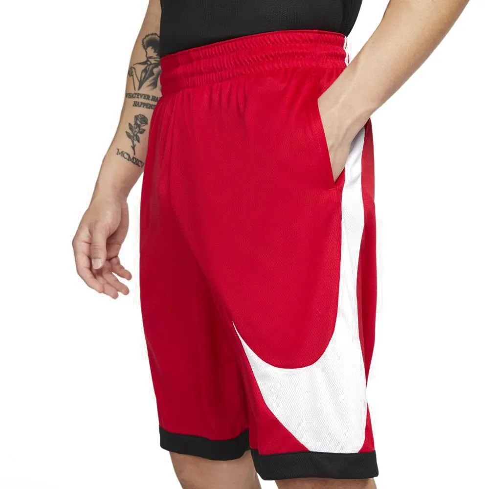 Nike Pantaloncini Basket Hbr 3.0 Rosso Bianco Uomo