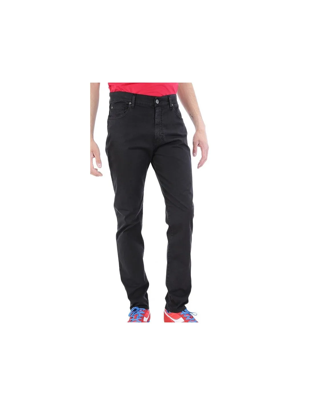 Pantalone cotone 5 tasche Jeans Nero mod Treviglio