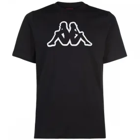 T-SHIRT KAPPA LOGO CROMEN NERO