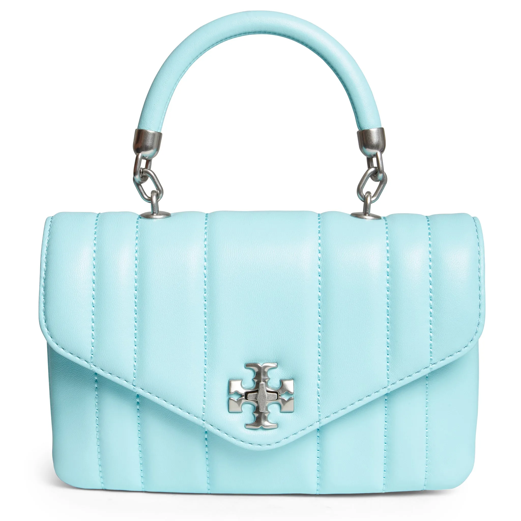 TORY BURCH  Borsa mini ''Kira'' in pelle azzurra