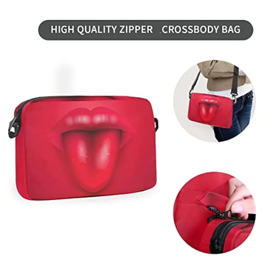 ZANHUGMI Zaino da trekking sexy grande rosso del labbro Daypack con borsa trasversale staccabile 136219051