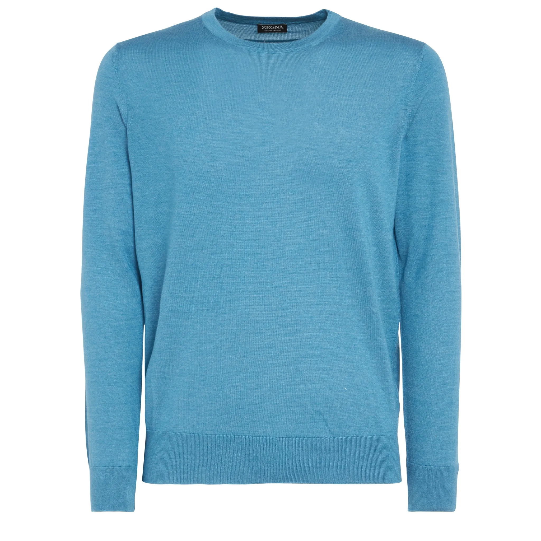 ZEGNA  Maglia in cashmere e seta azzurra